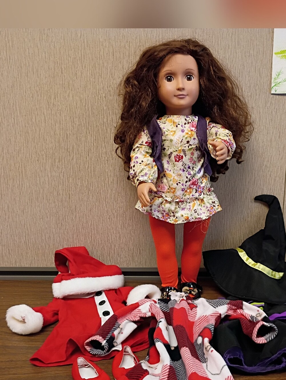 Our Generation Doll ready for Fall, Halloween, & Christmas
